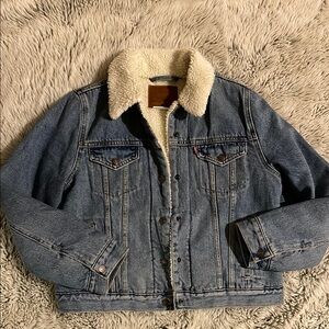 Levis Denim Sherpa Jacket NWOT M